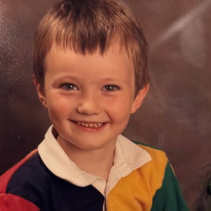 Rob Hughes as a baby