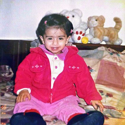 Safa Irfan as a baby