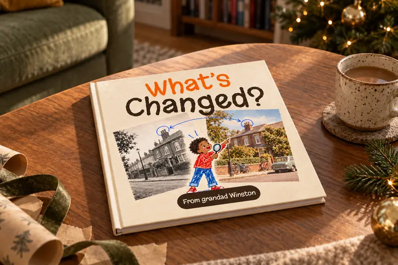 The What's Changed? hardback on a table.